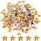 200PCS Acrylic Star Rhinestone 8x8mm Flat Back Plastic Gems for Craft Bead Face Painting Costume Jewelry Making, Gold